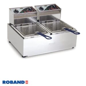 Roband 2 X 8 Litre Pan Benchtop Deep Fryer for commercial use
