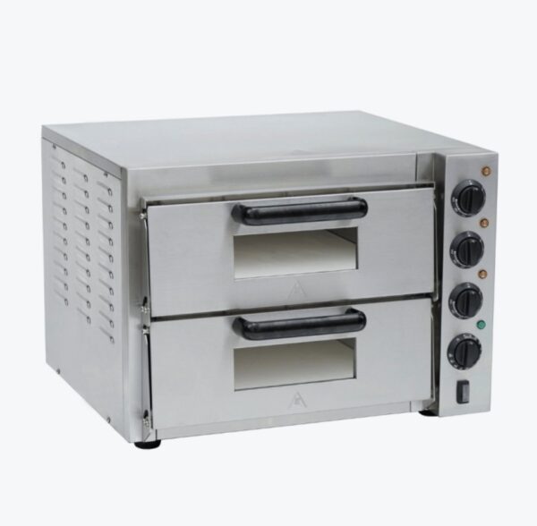 Compact Countertop Electric Double Deck Pizza Oven