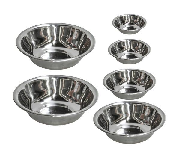 Stainless steel mixing bowl 6 pack