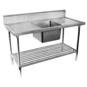 Stainless steel Single Bowl Sink Bench for commercial use