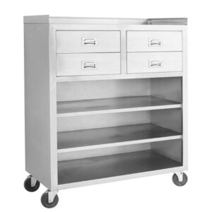 NEW MOBILE CABINET WITH 4 DRAWERS & 3 SHELVES