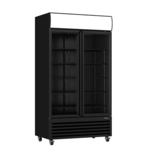 Stylish Double Door Black Colourbon Display Fridge