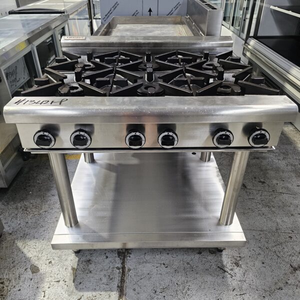 Refurbished Waldorf 6 Burner Cooktop on Stand - Premium Quality - Image 3