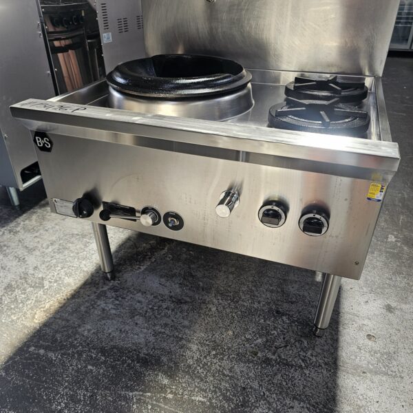 Refurbished B&S 2 Burner Wok Combo Unit for Superior Cooking - Image 4