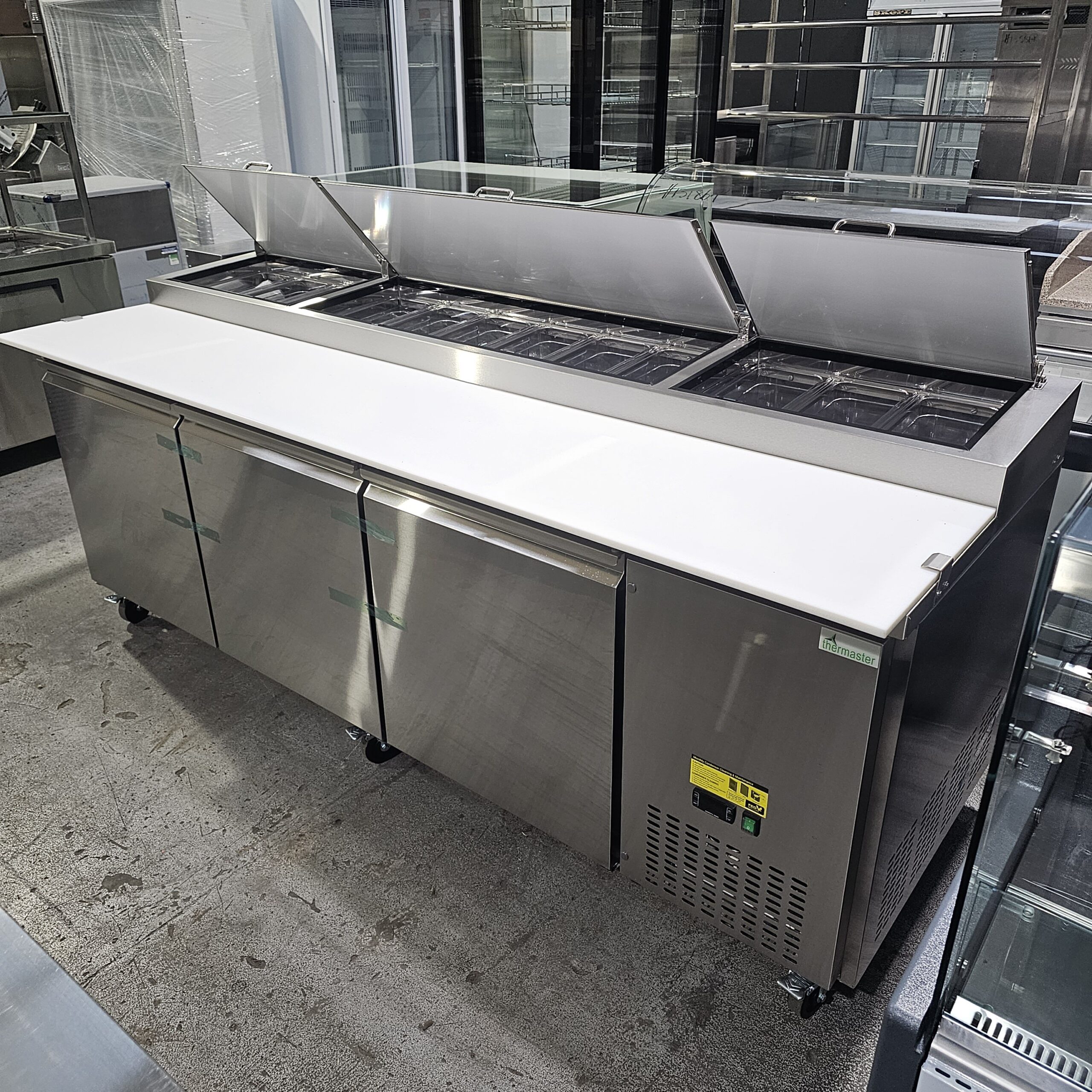NEW 2400MM FED PIZZA/SALAD PREPERATION FRIDGE