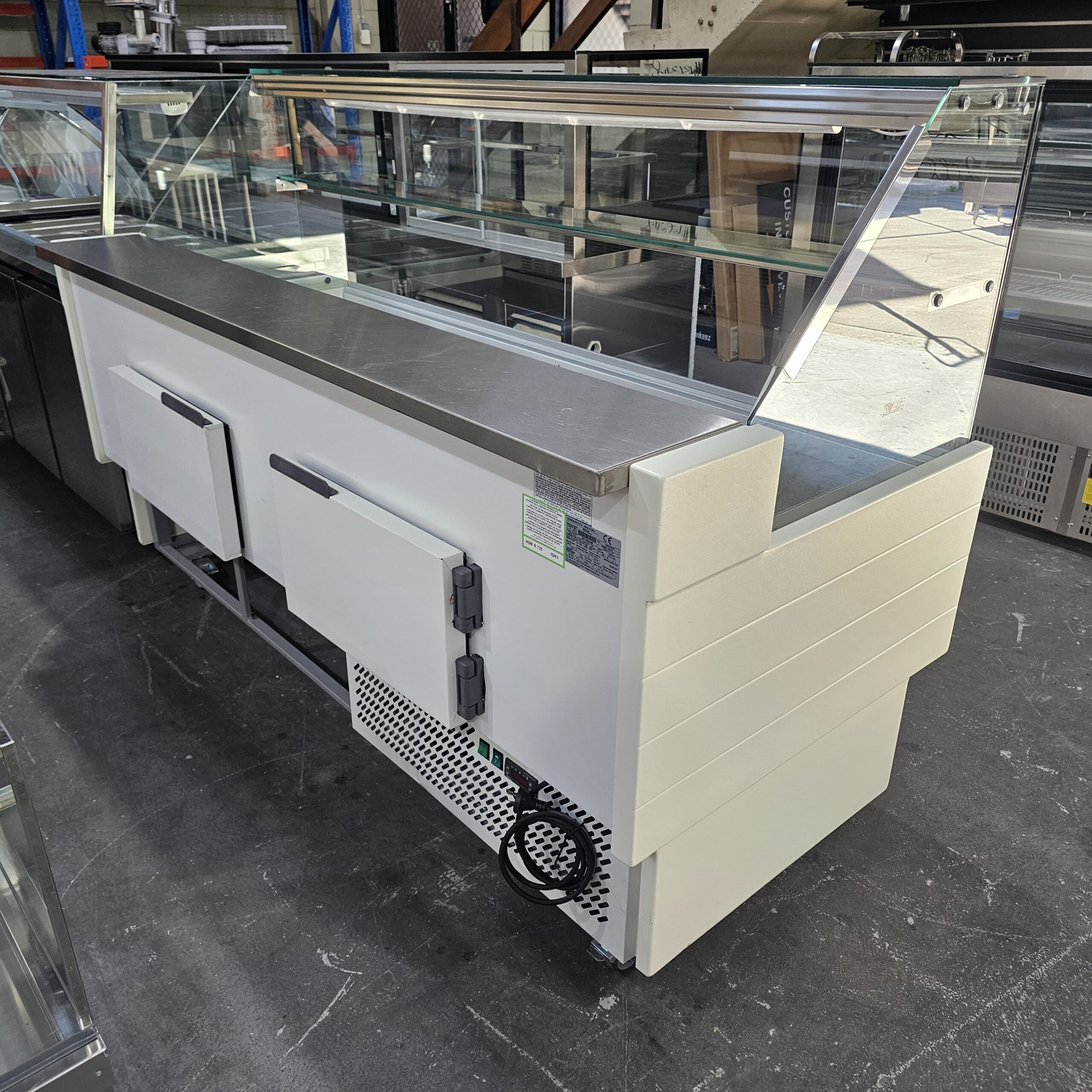 REFURBISHED TECNODOM 2000MM SQUARE DISPLAY FRIDGE - Image 3